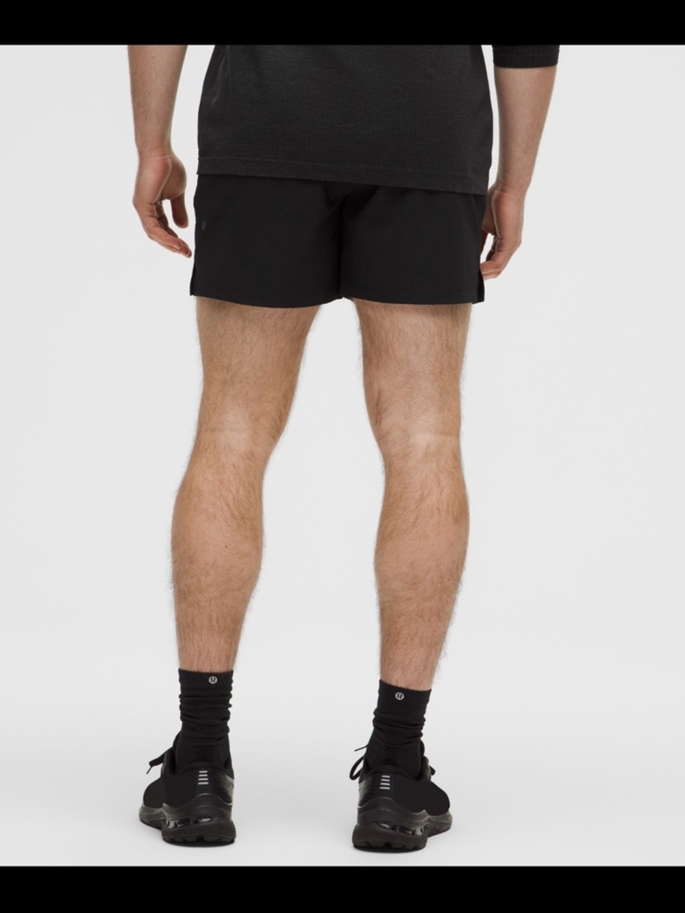 lululemon Men's Black Athletic linerless Running Shorts. 5” inseam - Picture 2 of 6